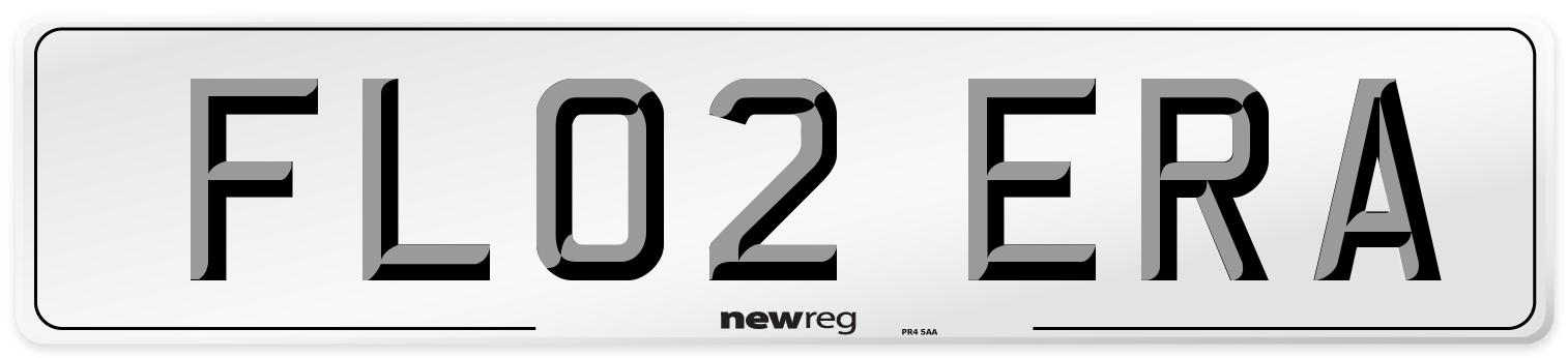 FL02 ERA Number Plate from New Reg